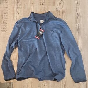 Navy Blue Callaway Men's Tech Fleece 1/4 Zip Pullover